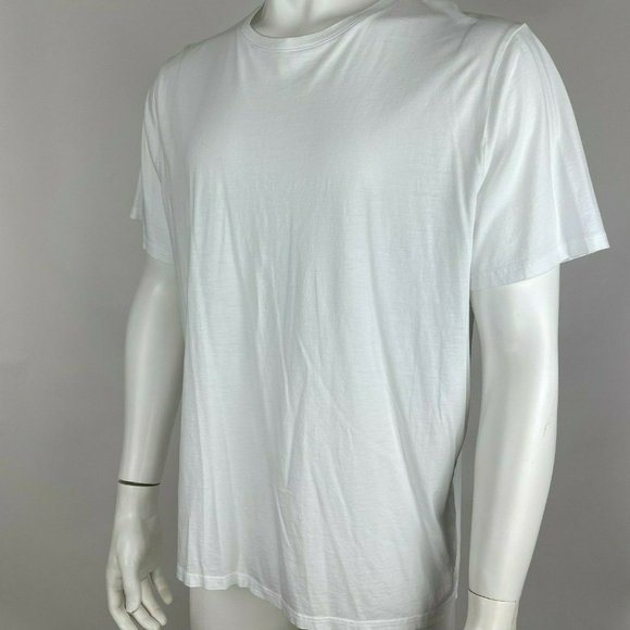 Vince Short Sleeve Tee Shirt Pima Cotton Crew Neck Lightweight Top White Mens XL - Picture 14 of 16